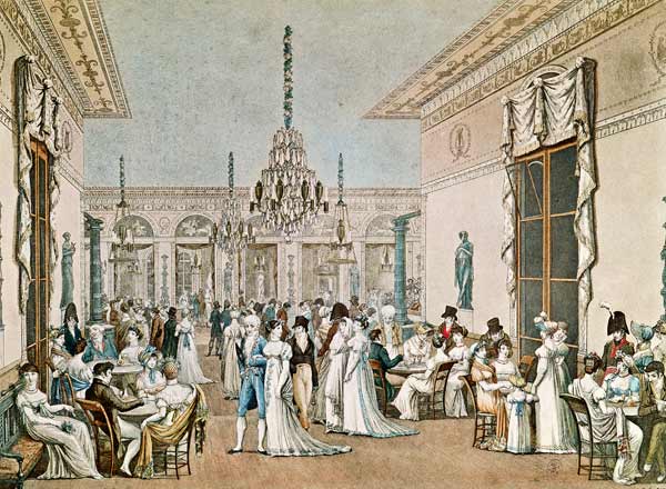 The Cafe Frascati in 1807 (see also 177420) from Philibert Louis Debucourt