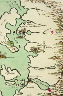 Map of Epirus for 'Andromache' by Jean Racine, from Volume I of 'Research on the Costumes and Theatr from Philippe Chery