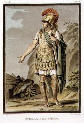 Achilles in Armour, costume for 'Iphigenia in Aulis' by Jean Racine, from Volume II of 'Research on from Philippe Chery