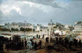 An Attack on a Barricade on the Pont de l'Archeveche