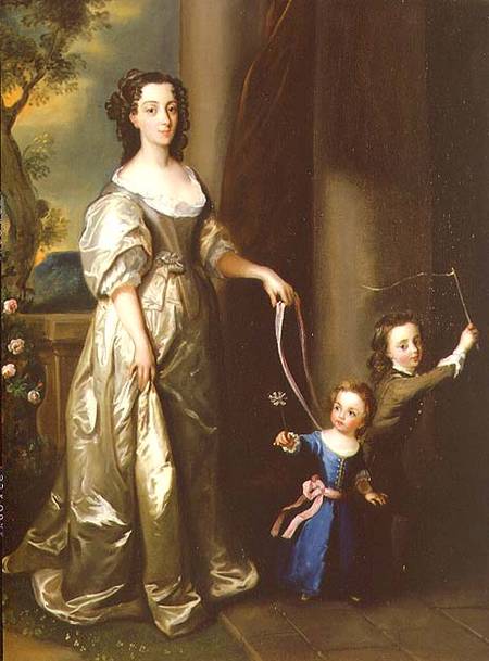 Portrait of Mrs Thomas Fane with her children John and Anne from Philippe Mercier