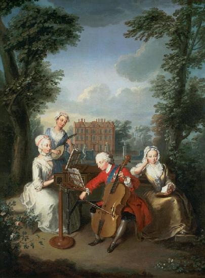 "The Music Party", Frederick, Prince of Wales and his sisters