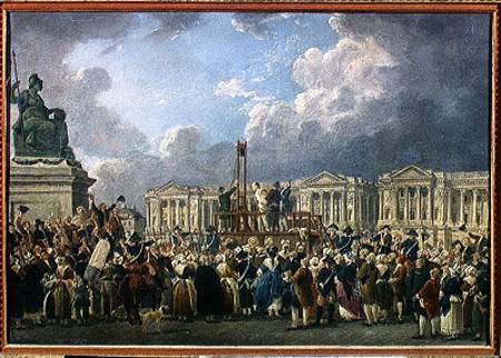 An Execution, Place de la Revolution between August 1793 and June 1794 from Pierre Antoine Demachy
