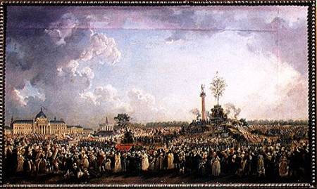 The Festival of the Supreme Being at the Champ de Mars from Pierre Antoine Demachy