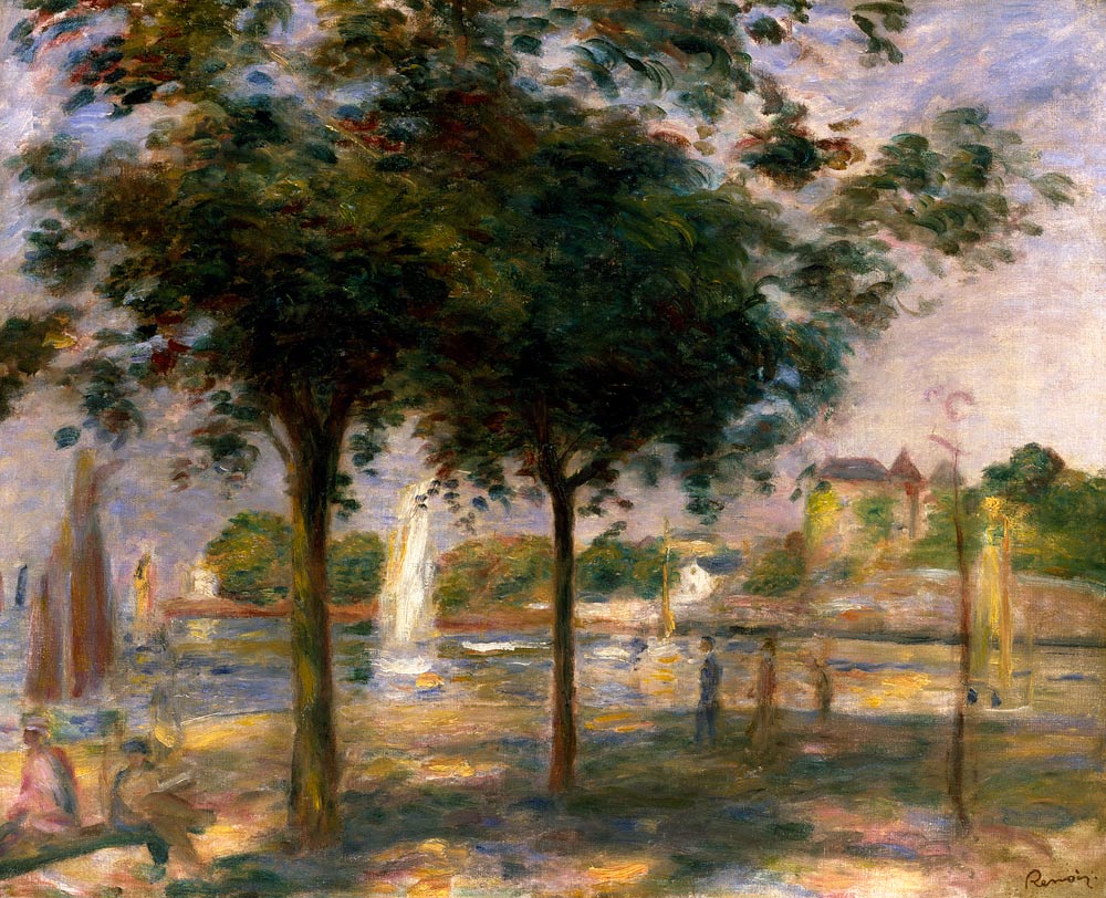 Der Strand in Pornic, Das weiße Segel from Pierre-Auguste Renoir