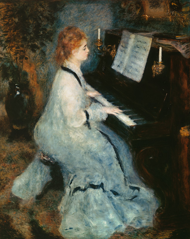 Woman at the piano from Pierre-Auguste Renoir