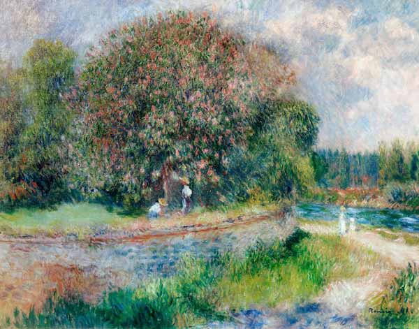 Chestnut tree in flower from Pierre-Auguste Renoir
