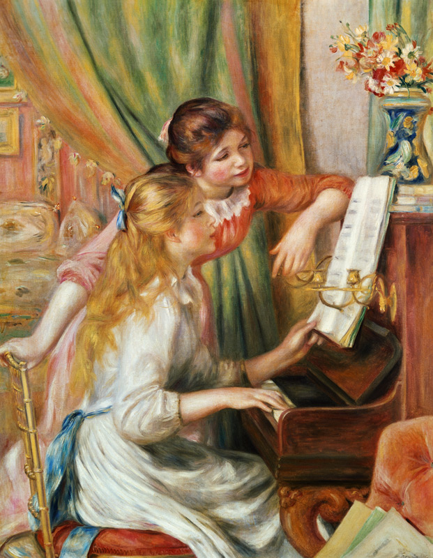 Two girls at the piano from Pierre-Auguste Renoir