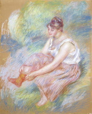 After the Bath, c.1890 (pastel on paper) from Pierre-Auguste Renoir