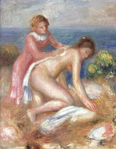 Bather and a Maid from Pierre-Auguste Renoir