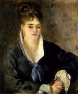 Lady in a black dress. from Pierre-Auguste Renoir