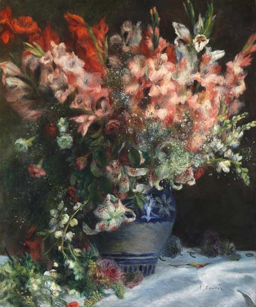 Gladioli in a Vase from Pierre-Auguste Renoir