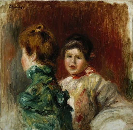 Heads of Two Women, c.1895 from Pierre-Auguste Renoir