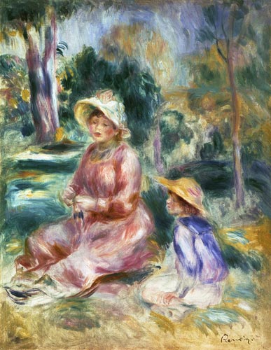 Madame Renoir and her son Pierre from Pierre-Auguste Renoir