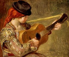 Girl with guitar from Pierre-Auguste Renoir
