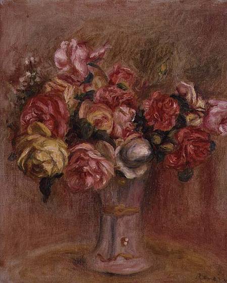 Roses in a Sevres vase from Pierre-Auguste Renoir