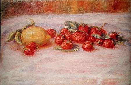 Still Life with Strawberries and Lemon from Pierre-Auguste Renoir