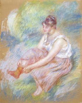After the Bath, c.1890 (pastel on paper)