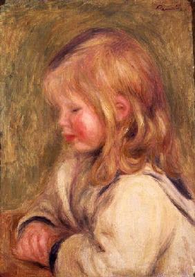 The Child in a White Shirt Reading