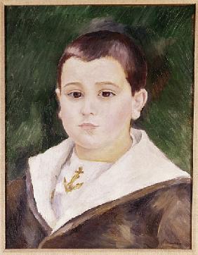 Head of a Young Boy in a Sailor Suit (Pierre Goujon) (oil on canavs)