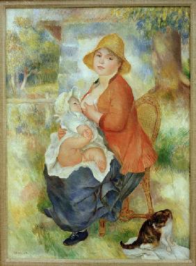 Renoir/Motherhood. Nursing mother/1886