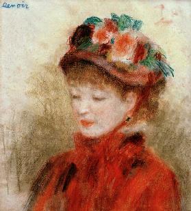 Renoir/Young woman wit.flower hat/c.1877
