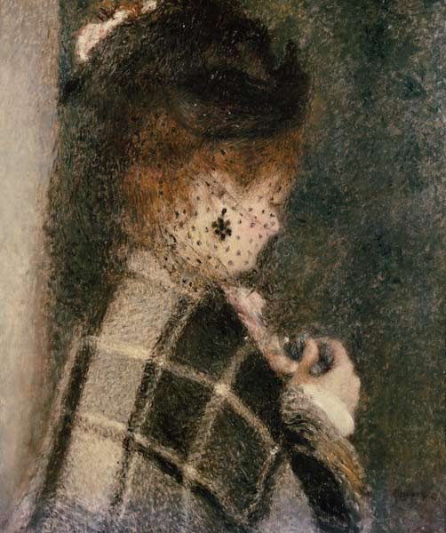 Young Woman with a Small Veil from Pierre-Auguste Renoir