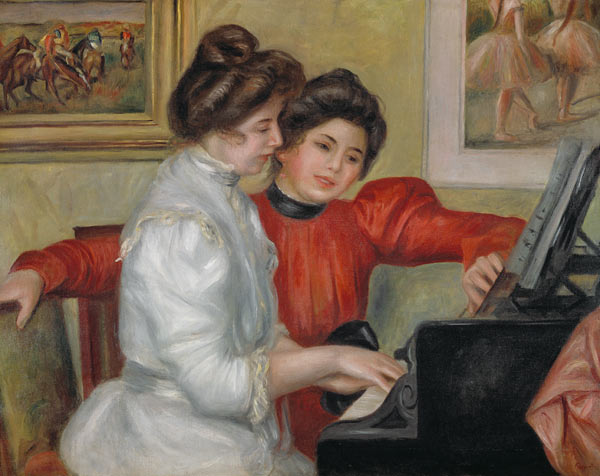 Yvonne and Christine Lerolle at the piano from Pierre-Auguste Renoir