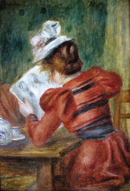 Young Girl Reading from Pierre-Auguste Renoir