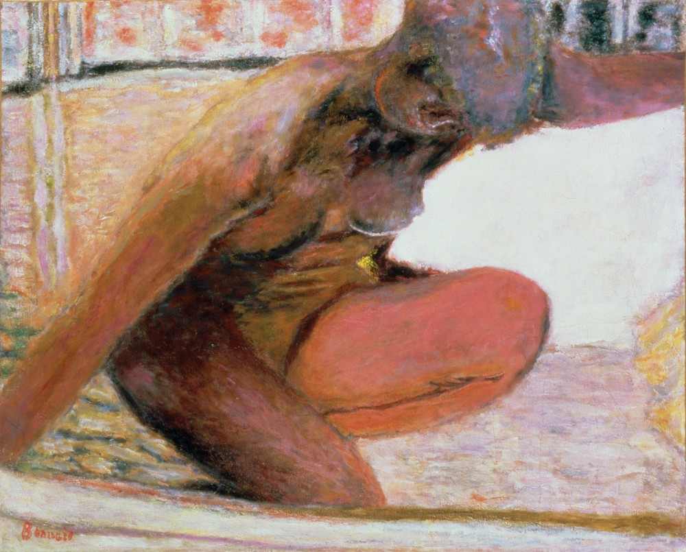 Nude Crouching in the Bath from Pierre Bonnard