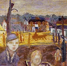 Woman and child on the Strasse from Pierre Bonnard