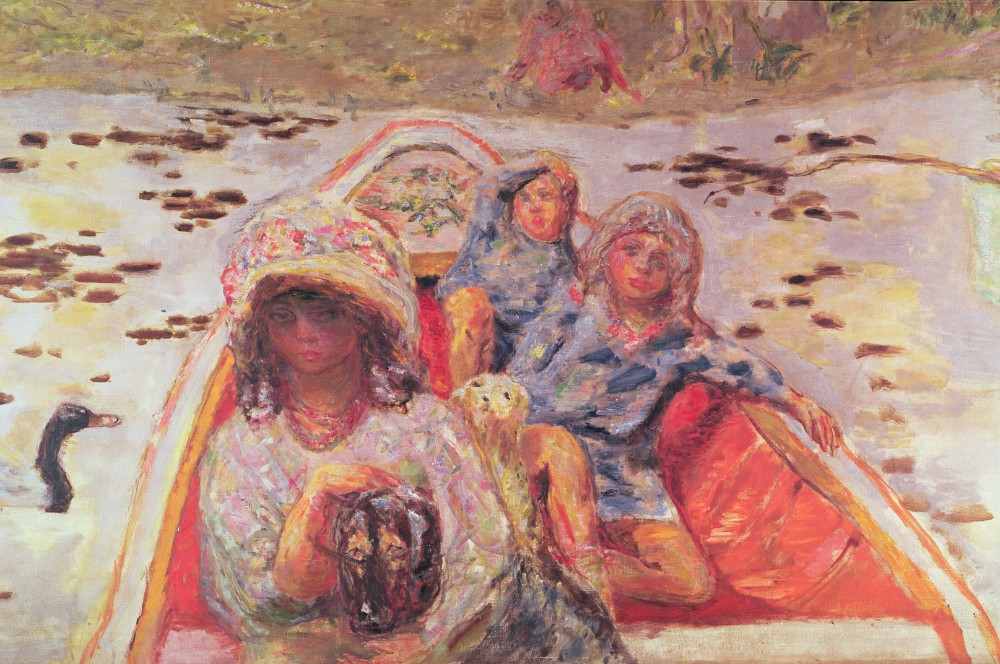 In the Boat, detail of the girls from Pierre Bonnard