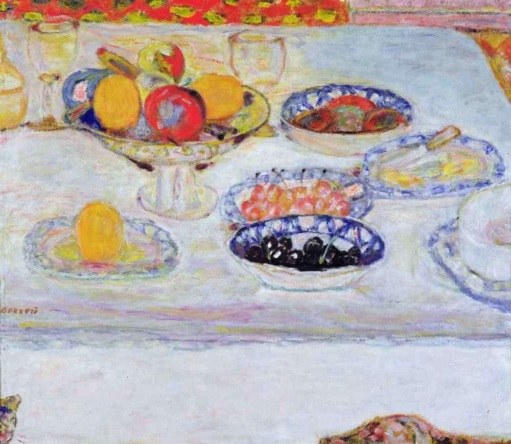 Bowl and Plates of Fruit from Pierre Bonnard