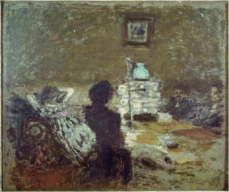 Sous la lampe, scene d'intérieur from Pierre Bonnard