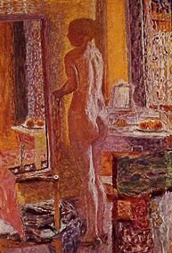 Stationary female act in front of a mirror from Pierre Bonnard