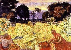 Woman and child (yellow landscape)