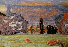 Pasture with red cows at Vernon from Pierre Bonnard