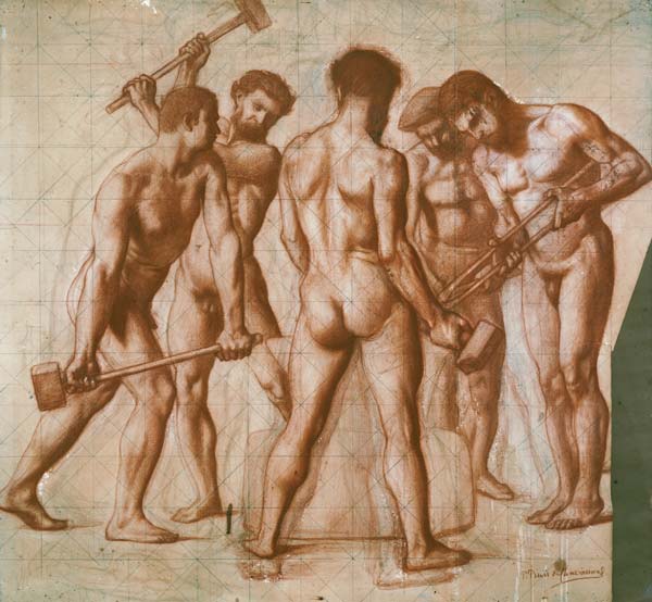 The Forgers, study for 'Allegorie du Travail' from Pierre-Cécile Puvis de Chavannes