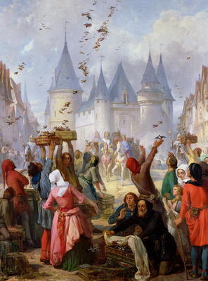 The Return of St. Louis (1214-70) and Blanche of Castille (1188-1252) to Notre-Dame, Paris, before 1 from Pierre Charles Marquis