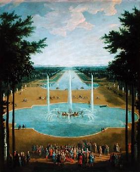 View of the Bassin d'Apollon in the gardens of Versailles