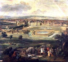 View of the Palace of Fontainebleau from the Parterre of the Tiber