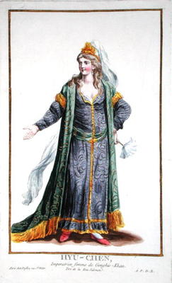Hyu-Chen, wife of Genghis Khan, from 'Receuil des Estampes, representant les Rangs et les Dignites, from Pierre Duflos
