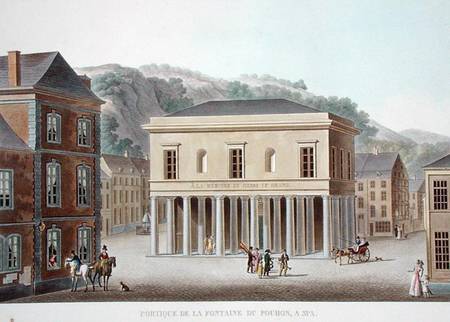 Portico of the Fountain of Pouhon at Spa, from 'Choix des Monuments, Edifices et Maisons les plus re from Pierre Jacques Goetghebuer