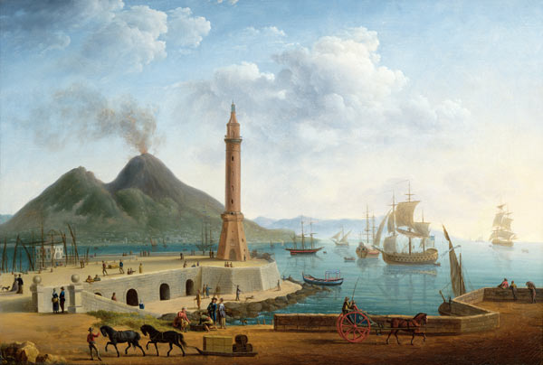 View of Vesuvius from the Harbour of Naples from Pierre Joseph Petit