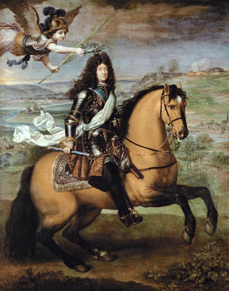 Equestrian Portrait of Louis XIV (1638-1715) Crowned by Victory from Pierre Mignard