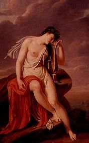 Sappho on the rock of Leukadia. from Pierre Narcisse Guérin