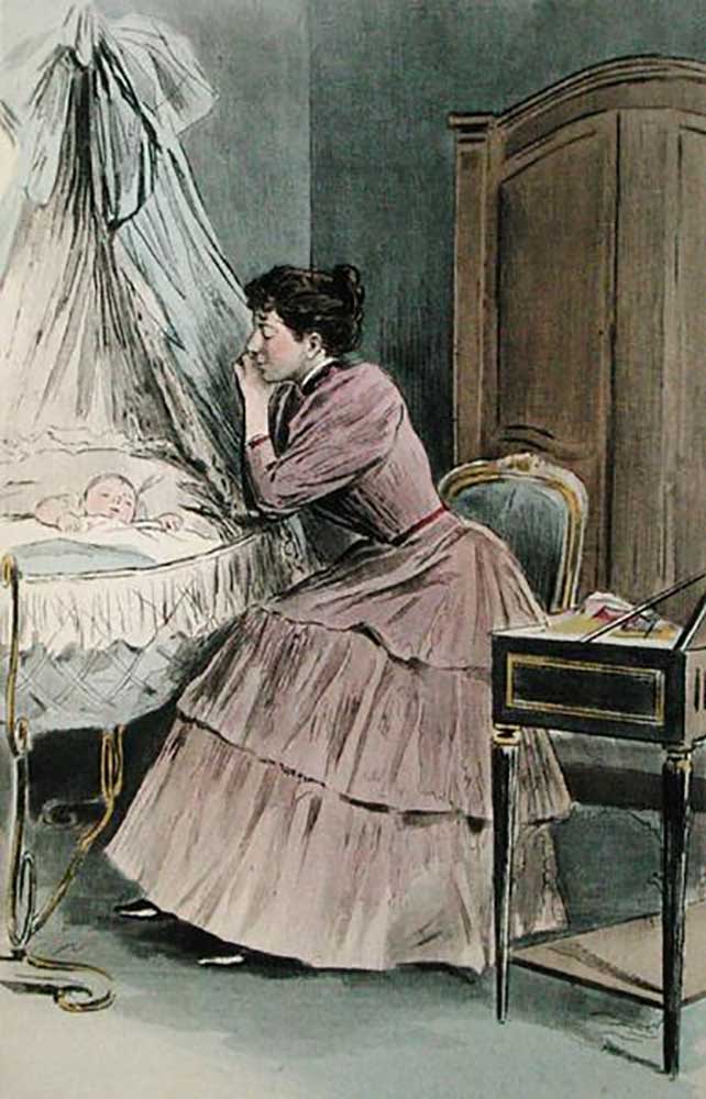 The Young Mother, from La Femme a Paris by Octave Uzanne, engraved by F. Masse, 1894 from Pierre Vidal