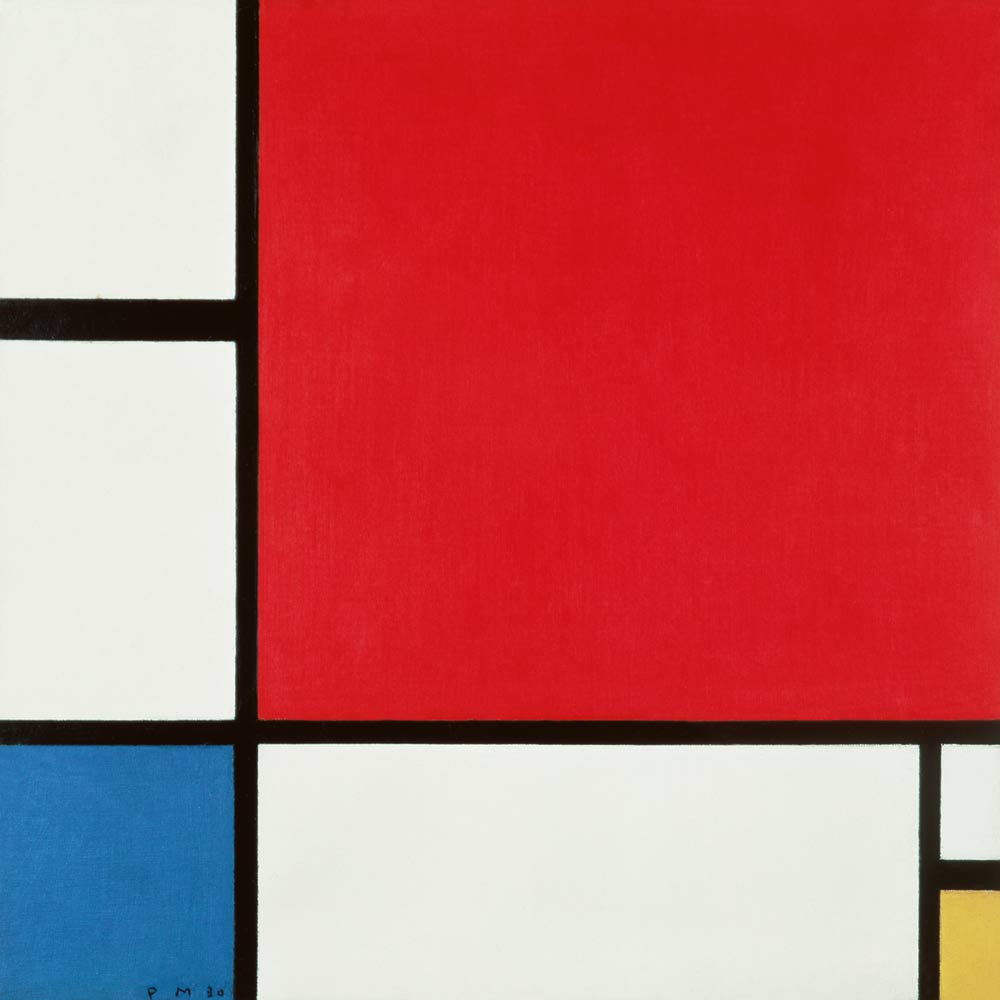 Composition in red, blue… from Piet Mondrian