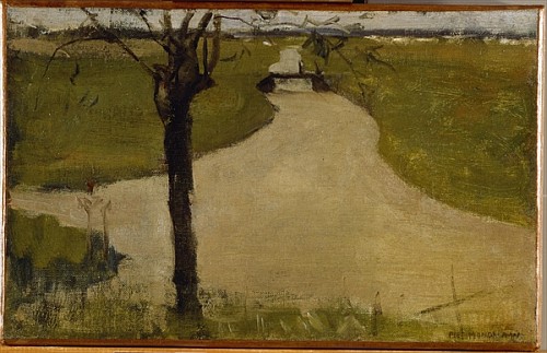 Irrigation Ditch with Young Pollarded Willow from Piet Mondrian