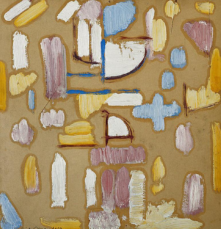 Komposition mit Rosa, Blau, Gelb und Weiß (Kirchenfassade) from Piet Mondrian